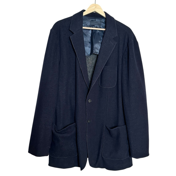 Zachary Prell Other - Zachary Prell Navy Soft Knit Blazer Jacket XL Wool Poly Blend